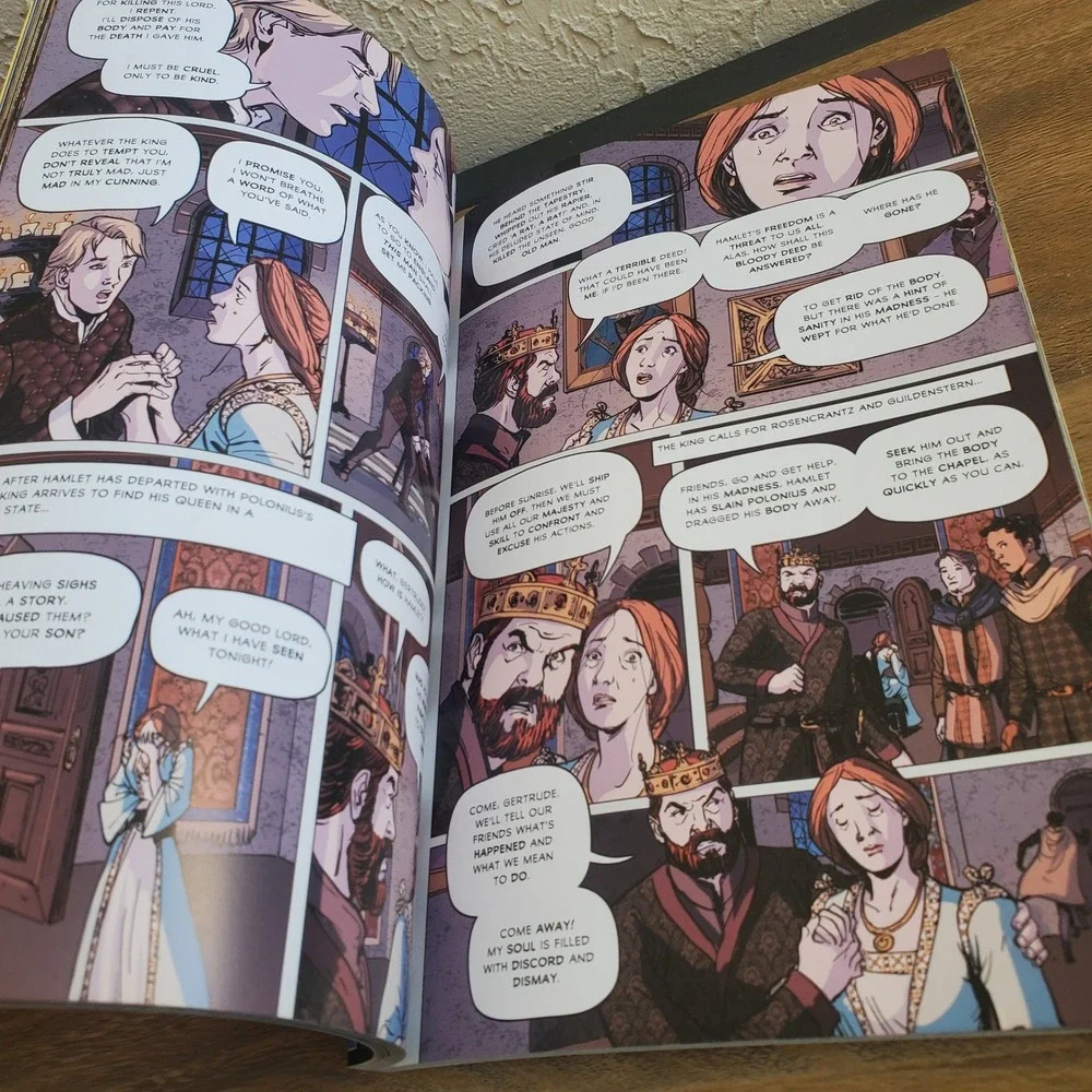 Hamlet Graphic Shakespeare Novel by Punter &‎ Forlini Comic Book Usborne